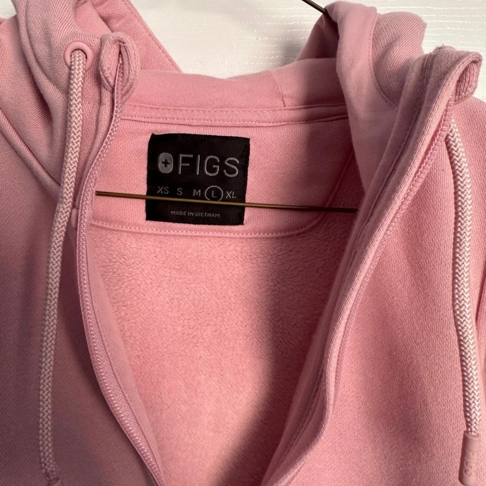 Figs light rose on shift full zip jacket